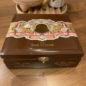 My Father The Judge Classic Brown Wooden Empty Cigar Box